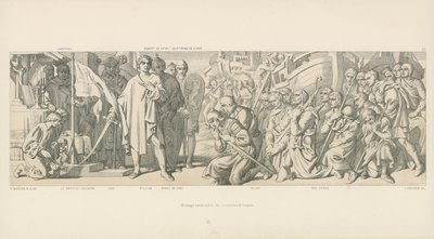 Hyldest gengivet til det indviede banner af Daniel Maclise