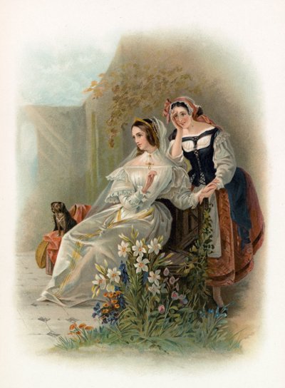 Olivia og Maria fra Twelfth Night af Daniel Maclise