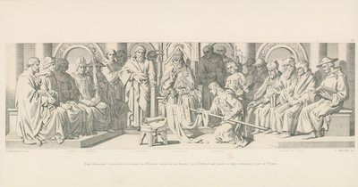 Pave Alexander, indvier et banner til Vilhelms tjeneste i hans nedstigning over England og giver en ring, indeholdende et hår af St. Peter af Daniel Maclise