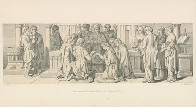 Harolds ægteskab med Aldyth, søster til Edwin og Morcar af Daniel Maclise