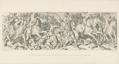 Normannerne, der trækker sig tilbage, bliver stoppet og vendt af William, som afslører sit ansigt for at imødegå rygtet om, at han er faldet. af Daniel Maclise