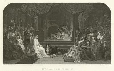 Legescenen i Hamlet af Daniel Maclise