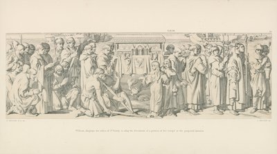 William, viser relikvier af St. Valery, for at dæmpe utilfredsheden hos en del af hans tropper ved den foreslåede invasion af Daniel Maclise
