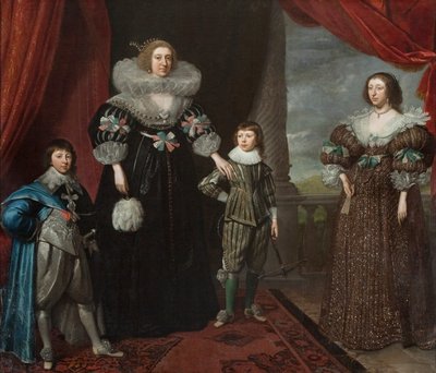 Christian Bruce, grevinde af Devonshire, og hendes børn, ca. 1629 (olie på lærred) af Daniel Mytens