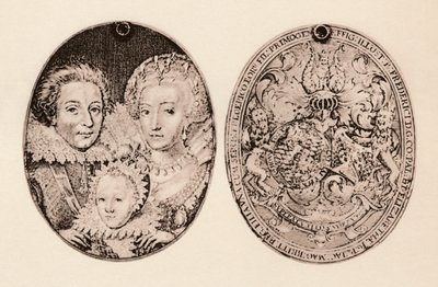 Frederik af Bøhmen, Elizabeth Stuart, og deres søn, Frederick Henry, 1621, 1904 af Daniel Mytens