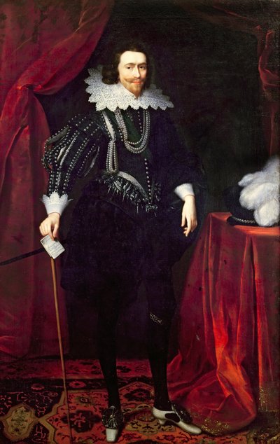 Portræt af George Villiers, 1. hertug af Buckingham af Daniel Mytens