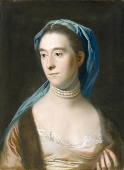 Portræt af fru Joseph Henshaw (Sarah Henshaw, 1736?1822), ca. 1770 (pastel på papir, monteret på linned) af Daniel Mytens