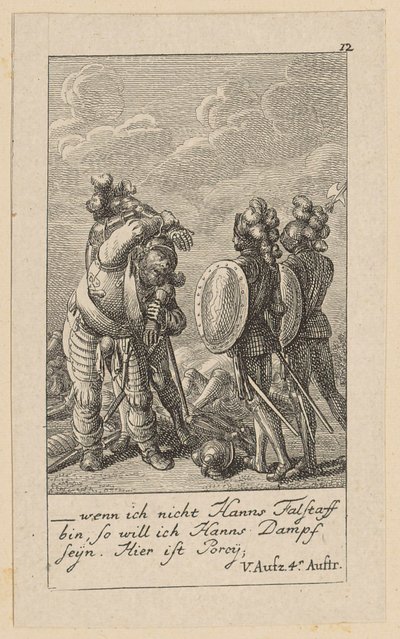 Blad 12 til Shakespeares "Kong Henrik den Fjerde" af Daniel Nikolaus Chodowiecki