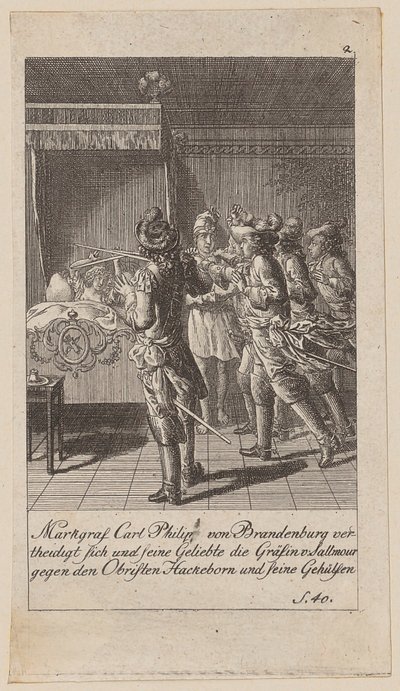 Blad 2 fra serien „Brandenburgs historie“ af Daniel Nikolaus Chodowiecki