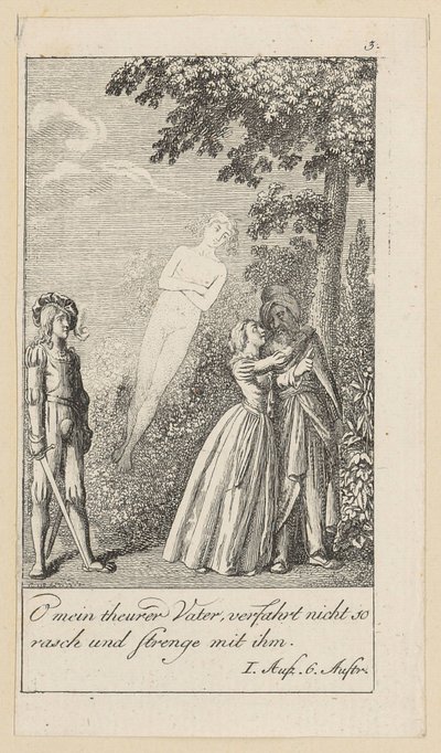 Blad 3 til Shakespeares "Stormen" af Daniel Nikolaus Chodowiecki