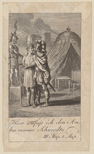 Blad 6 til Shakespeares "Coriolanus" af Daniel Nikolaus Chodowiecki