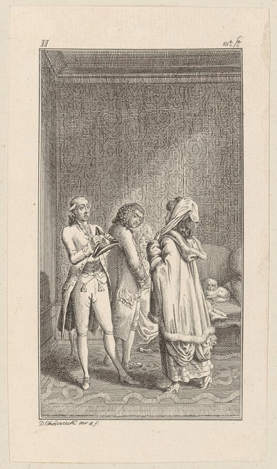 Doktor Flink foran Lady Sophister af Daniel Nikolaus Chodowiecki
