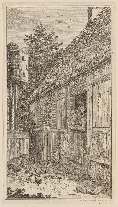 Hyldestsang, side 8 fra den første udgave af »Gedichte von Gottfried August Bürger« af Daniel Nikolaus Chodowiecki