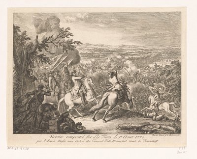 General Rumyantsevs sejr i slaget ved Cahul, 1770 Victoire remportée sur les Turces Le 1.r Aout 1770 par l