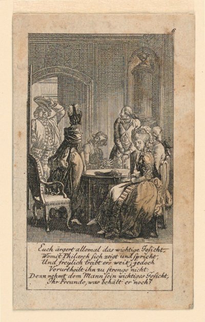 Pomposity, Illustration til "Königl: Grosbrit [anian] genealogisk kalender for 1780-året Lauenberg af J.G. Berenberg" af Daniel Nikolaus Chodowiecki