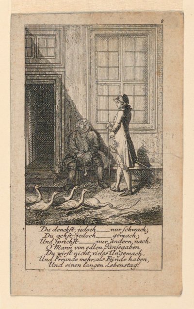 The Lazy and Weak-minded, Illustration for "Königl: Grosbrit [anian] genealogical calendar for the 1780 year Lauenberg by J.G. Berenberg" af Daniel Nikolaus Chodowiecki