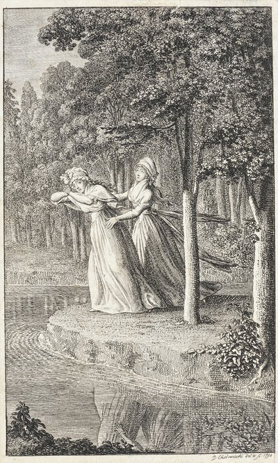 Titelblad til "Månedligt tidsskrift for damer fra Leipzig for 1794" af Daniel Nikolaus Chodowiecki