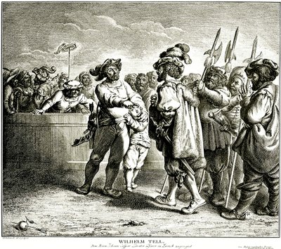 William Tell, 1781. af Daniel Nikolaus Chodowiecki