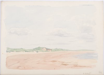 Holy Island, 1896 (blyant og wc på papir) af Daniel Oliver