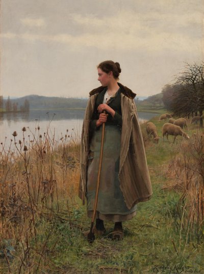 Hyrdinden af Rolleboise af Daniel Ridgway Knight