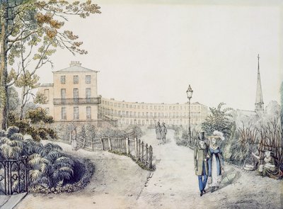 The Crescent, Cheltenham, 1821 af Daniel Thomas Egerton