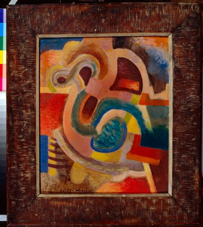 "Abstract Composition No 8" (Abstract Composition No 8) Maleri af Vladimir Davidovich Baranov-Rossine (Baranov Rossine) (1888-1942) 1913 Dim 64x50 cm Privat samling af Daniel Vladimir Baranoff-Rossine