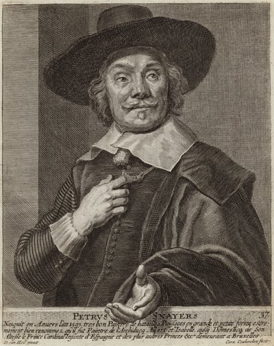 Portræt af Pieter Snayers af Daniel van Heil