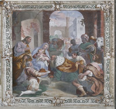 Tilbedelse af Magi (fresko) af Daniele Crespi