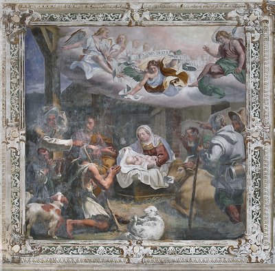 Tilbedelse af hyrderne (fresko) af Daniele Crespi