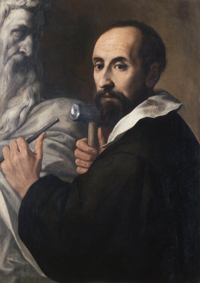 Portræt af en billedhugger, ca. 1625 (olie på lærred) af Daniele Crespi