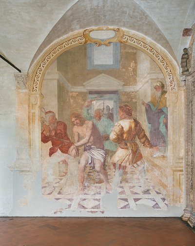 The flagellation of Christ (fresko) af Daniele Crespi
