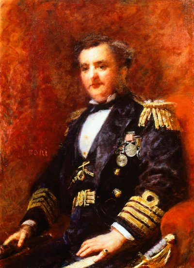 Portræt af admiral Mervyn Medlycott, af Daniele Ranzoni, olie på lærred af Danielle Ranzoni