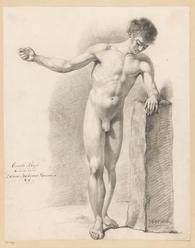 Stående nøgen mand, set forfra (1. præmie 1818) af Daniël Batavus Voorman