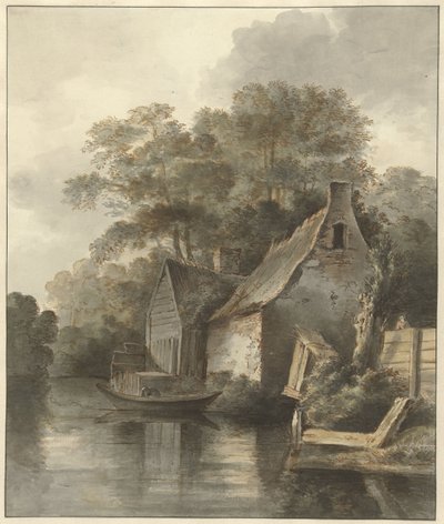 Huse ved en kanal af Daniël Kerkhoff