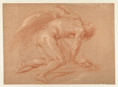 Knælende nøgen mand af Daniël Mijtens (II) (attributed to)
