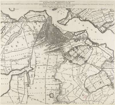 Kort over Amsterdam og omegn af Daniël Stopendael
