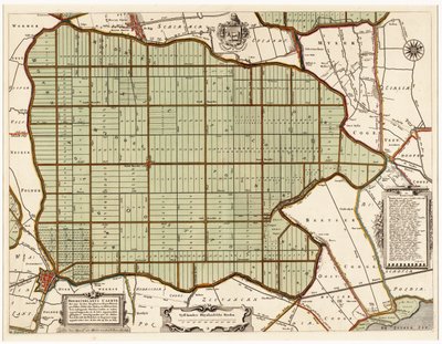 Beemsterlants Caerte, Historisk kort over Beemster, Holland af Daniël van Breen