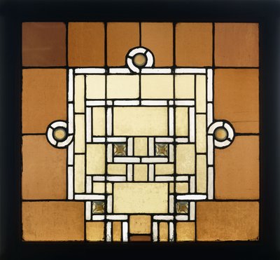 Et blyholdigt glasvindue til Chicago Auditorium, ca. 1886-1889 af Dankmar Adler