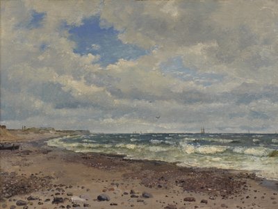 En strand med klitter. Jyllands vestkyst af Dankvart Dreyer