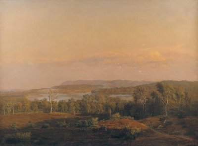 Udsigt mod Himmelbjerget, Jylland. Aften af Dankvart Dreyer