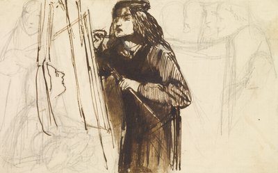 En maler på arbejde, 1850-1852 af Dante Gabriel Charles Rossetti