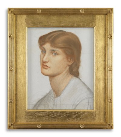Alexa Wilding (farvet kridt på papir) af Dante Gabriel Charles Rossetti