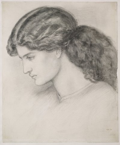 Hoved af en kvinde, 1861 af Dante Gabriel Charles Rossetti