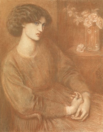 Jane Morris, 1868 (farvet kridt) af Dante Gabriel Charles Rossetti