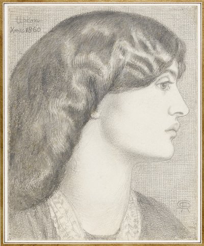 Fru William Morris, 1860 af Dante Gabriel Charles Rossetti