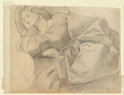 Ruth Herbert sover af Dante Gabriel Charles Rossetti