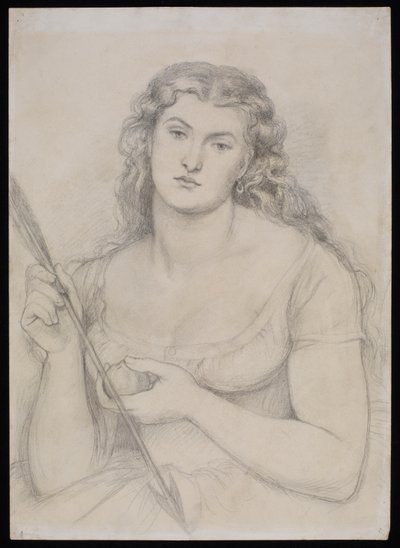 Studie til "Venus Verticordia", c.1863-64 af Dante Gabriel Charles Rossetti