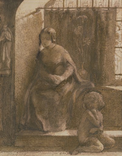 The Sun May Shine A We Be Cold, 1848 (pen og brunt blæk på papir) af Dante Gabriel Charles Rossetti