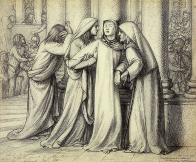 Jomfru Maria bliver trøstet, 1891 af Dante Gabriel Charles Rossetti