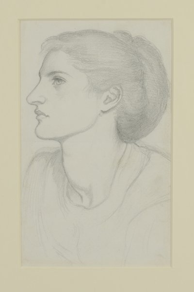 Kvindehoved, 1865-70 af Dante Gabriel Charles Rossetti